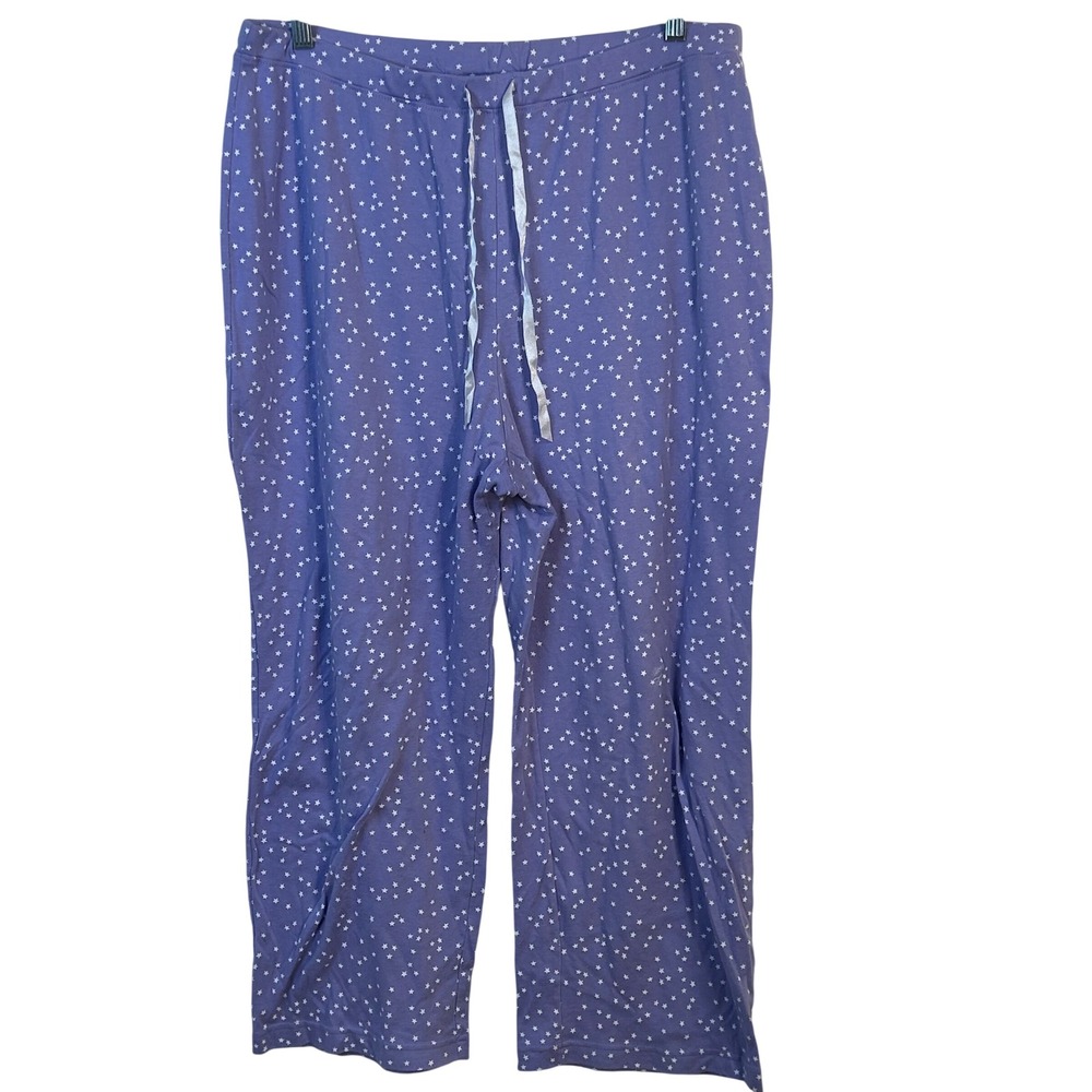 Croft & Barrow Intimates Purple Starβ Print Pajama Pants XL Petite Cotton Blend